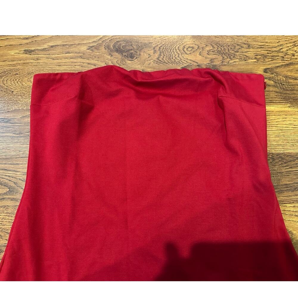 Marcella Natalia Strapless Midi Dress Women's XL Red NWT Minimalist Chic - Picture 6 of 16